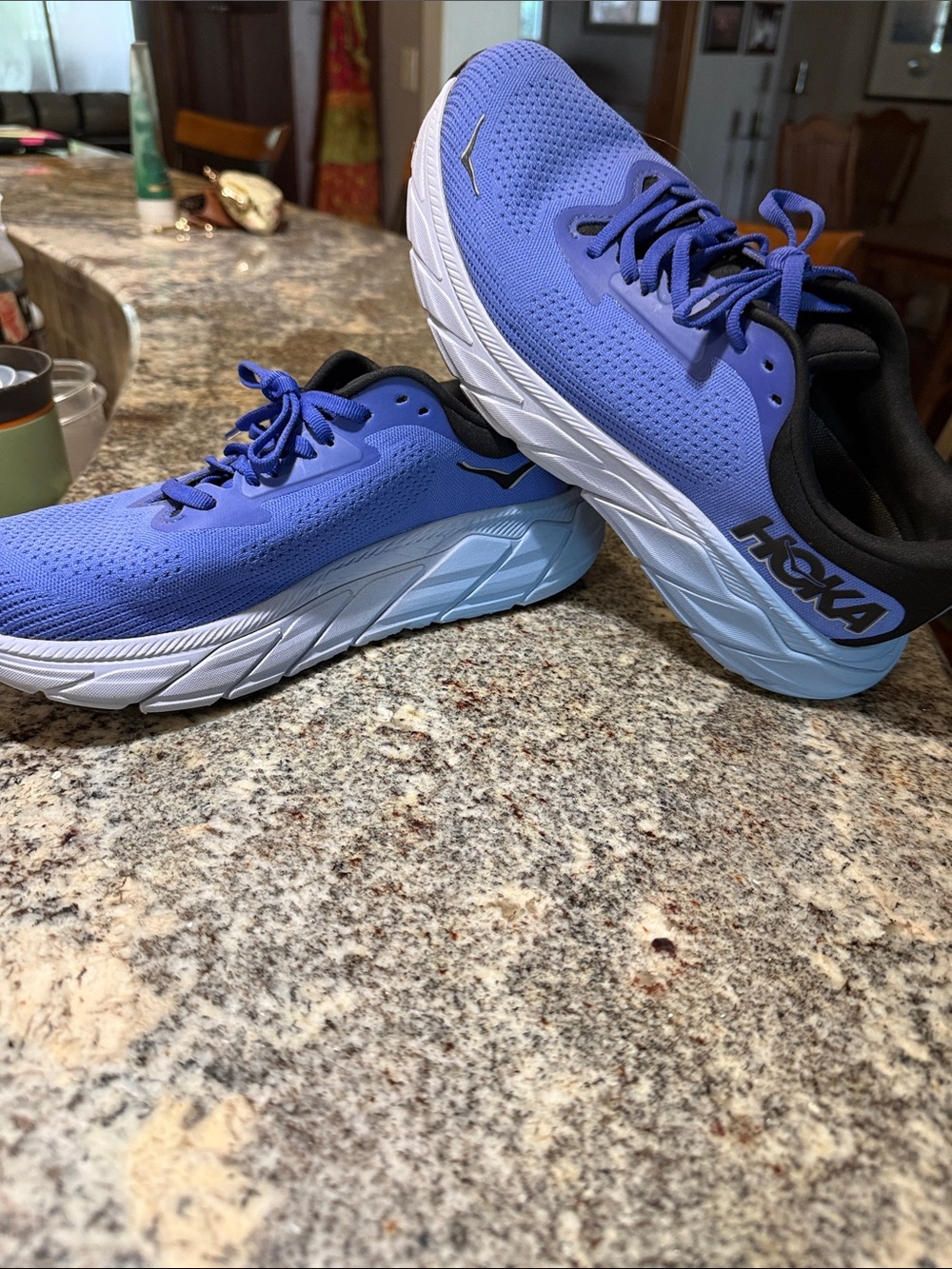 Hoka Women's Running Sneakers in Periwinkle with Black Trim - Picture 3 of 5
